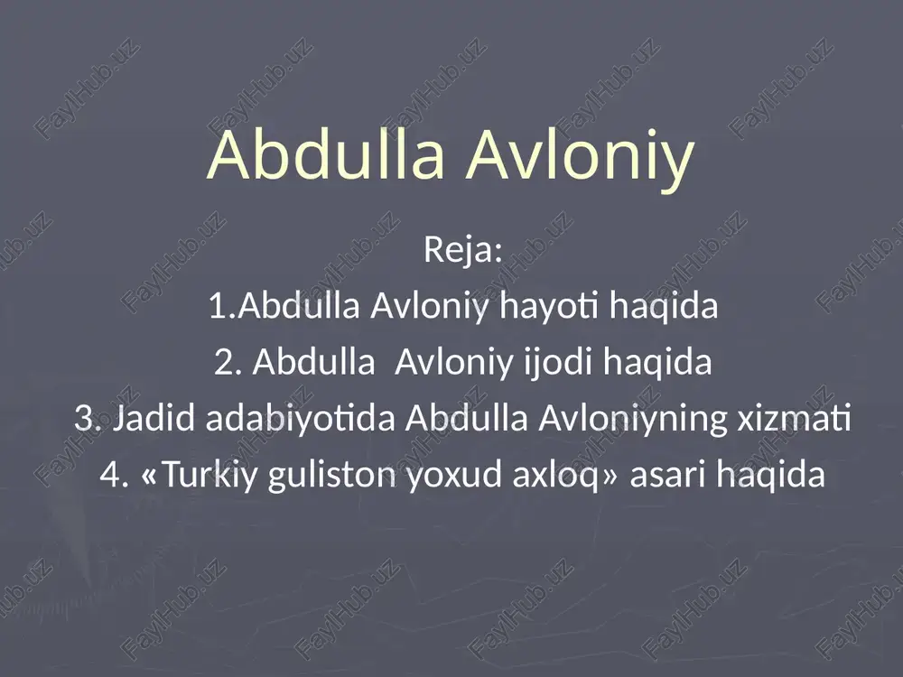 abdulla avloniy — PPTX