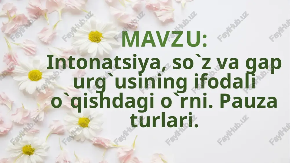 intonatsiya — PPTX