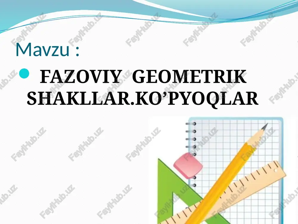 fazoviy geometrik shakllar.ko’pyoqlar — PPTX