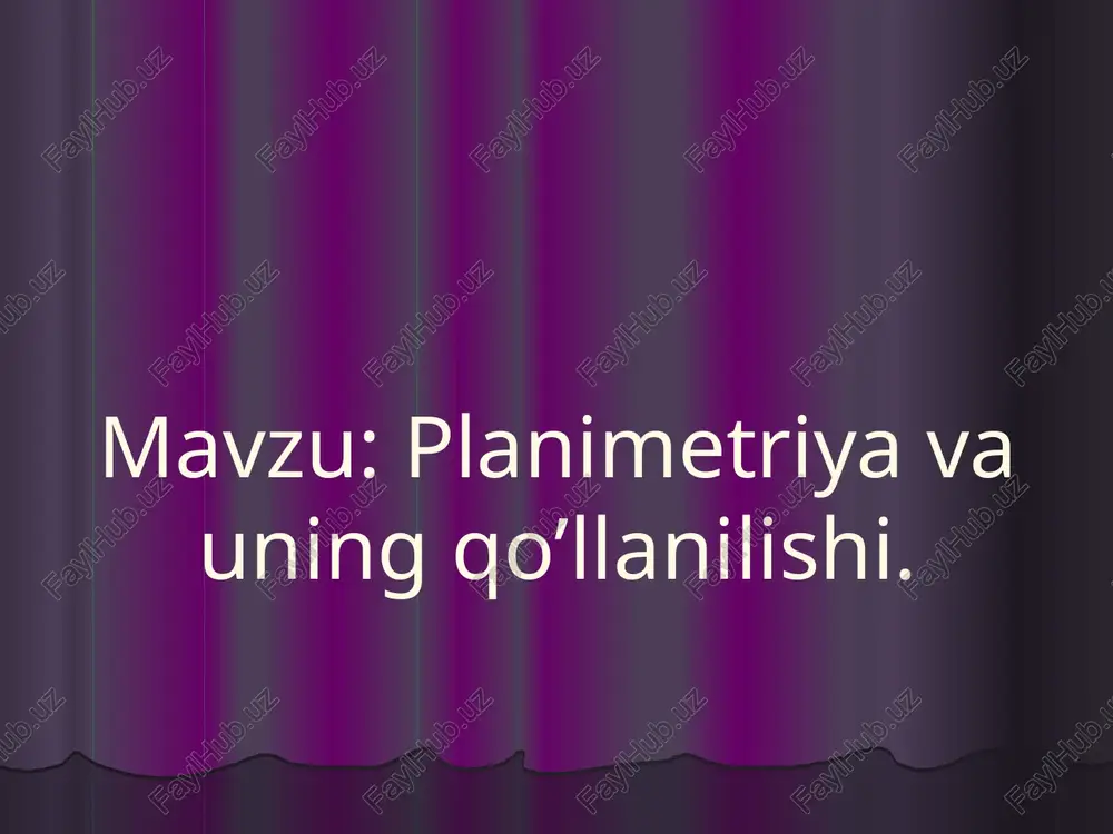 geometriya va uning qo'llanilishi — PPTX