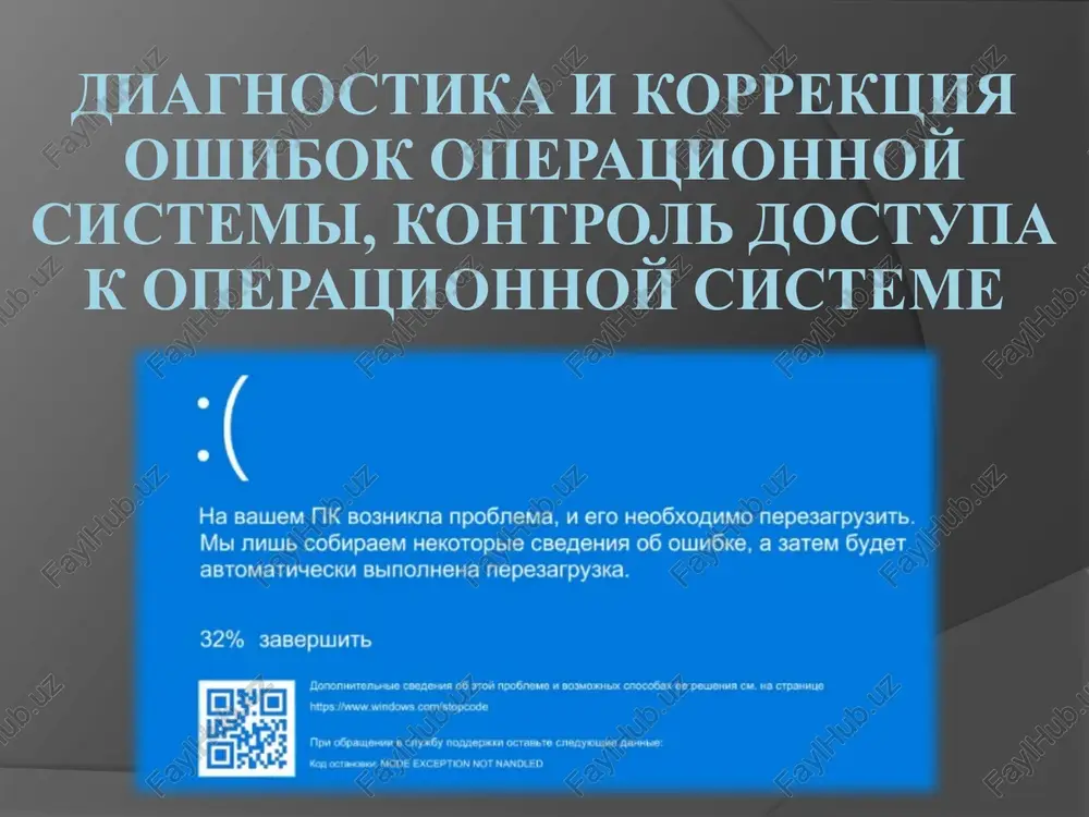 diagnostika i korrektsiya oshibok operatsionnoy sistemi — PPT