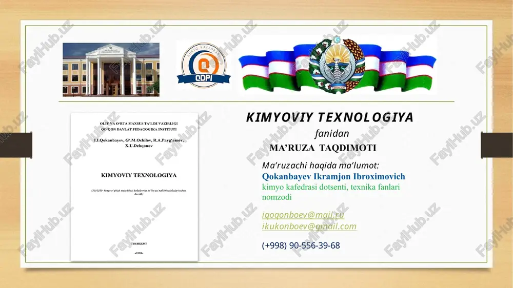 kimyovi texnologiya — PPTX