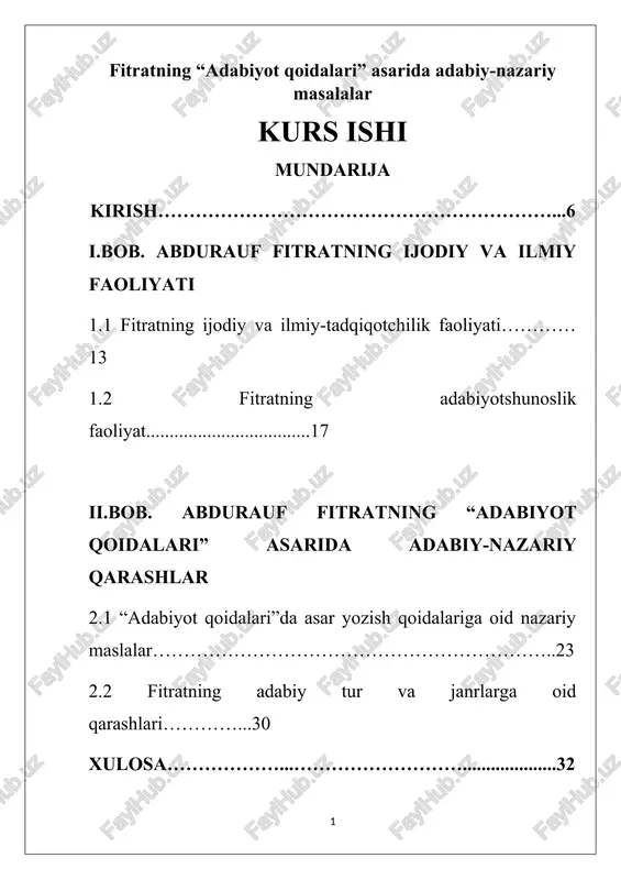 adabiyot qoidalari — DOCX
