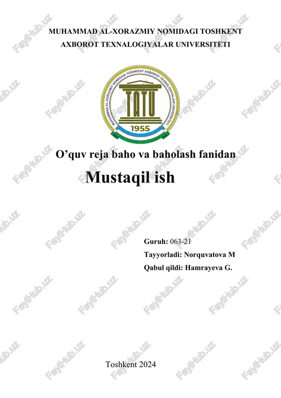 pedagogik testning validligi va ishonchligi — DOCX