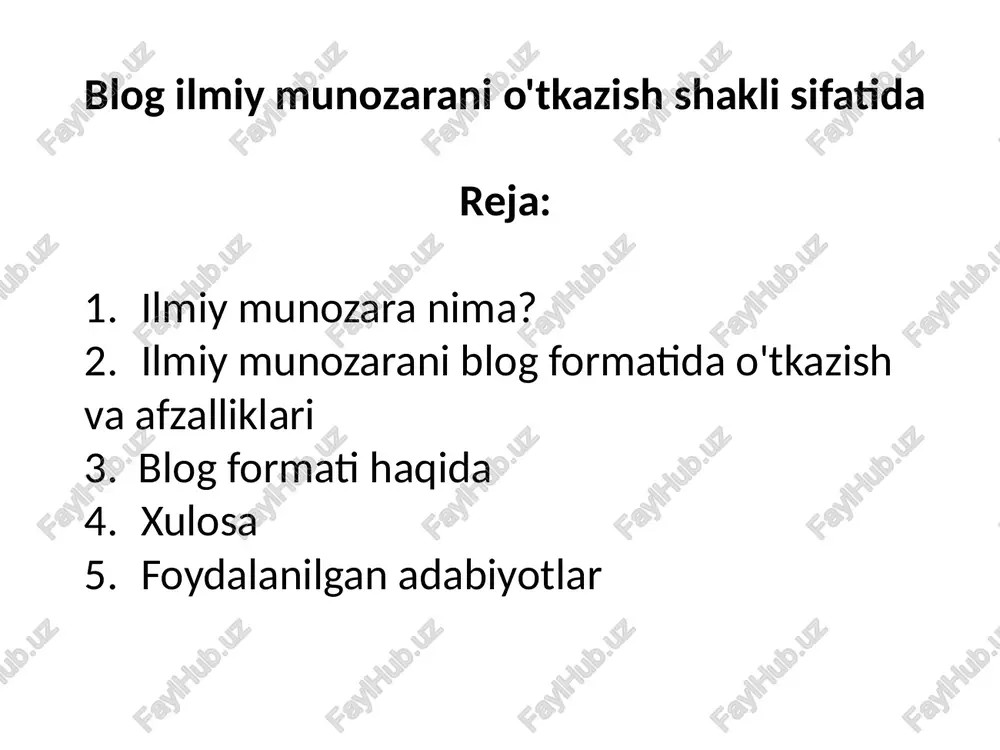 ilmiy munozara nima? — PPTX