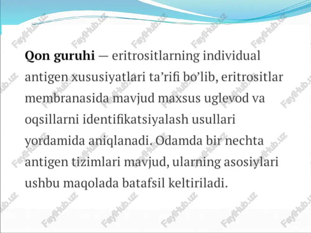 qon guruhi — PPTX