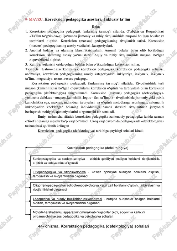 korreksion pedagogika asoslari — PDF