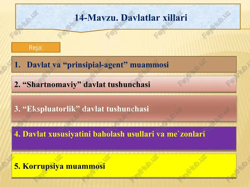davlatlar xillari — PPT