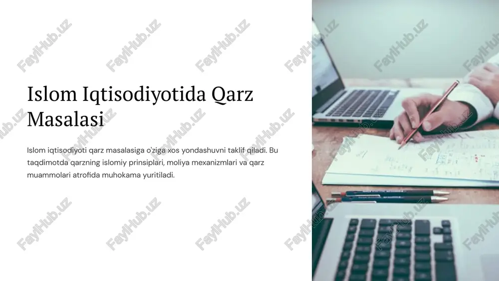 islom iqtisodiyotida qarz masalasi — PPTX