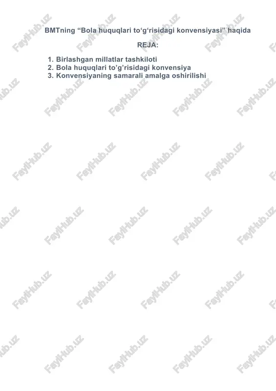 bola huquqlari to‘g‘risidagi konvensiyasi — DOCX