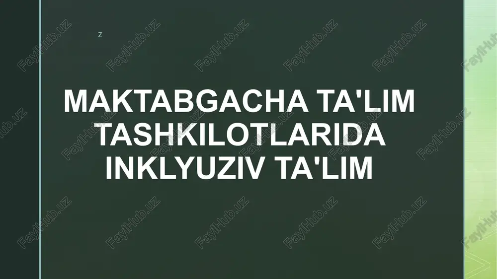 inklyuziv ta'lim — PPTX