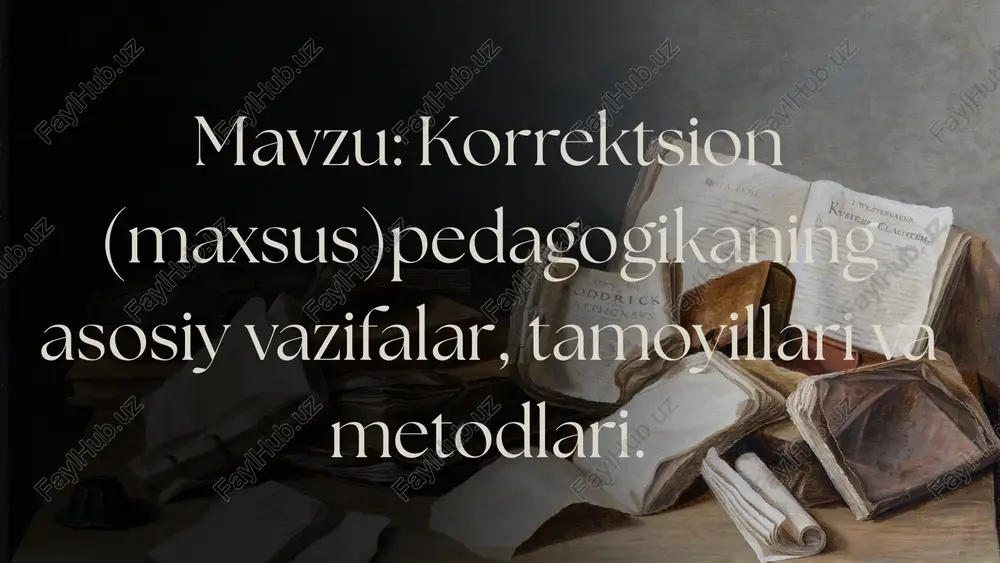 korrektsion pedagogika — PPTX