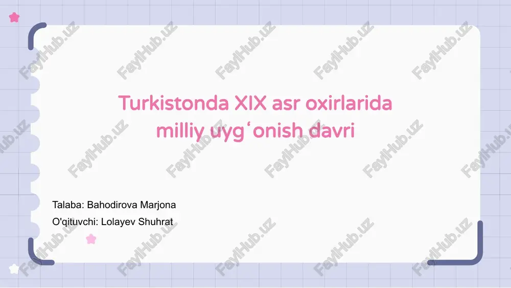 milliy uygʻonish davri — PPTX