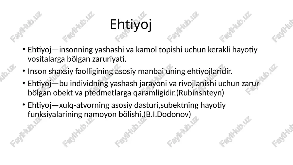 ehtiyoj — PPTX