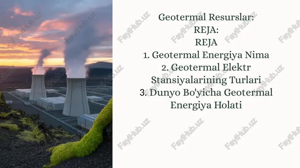 geotermal energiya — PPTX