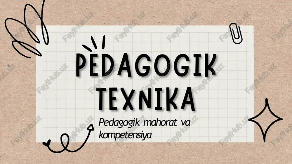 pedagogik texnika — PPTX