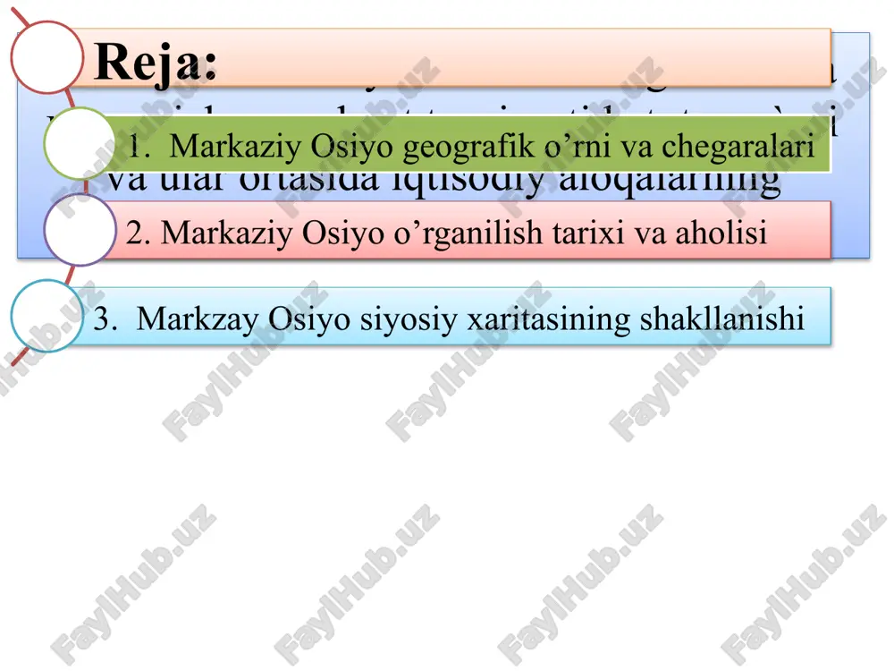 o'rtaosiyodavlatlarining mdh va umumjahon mehnat taqsimoti — PPTX