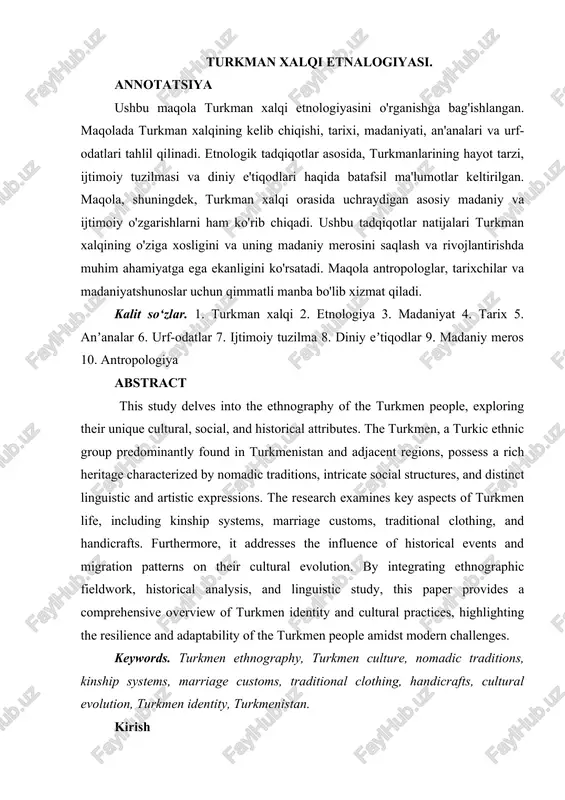 turkman xalqi etnalogiyasi — DOCX