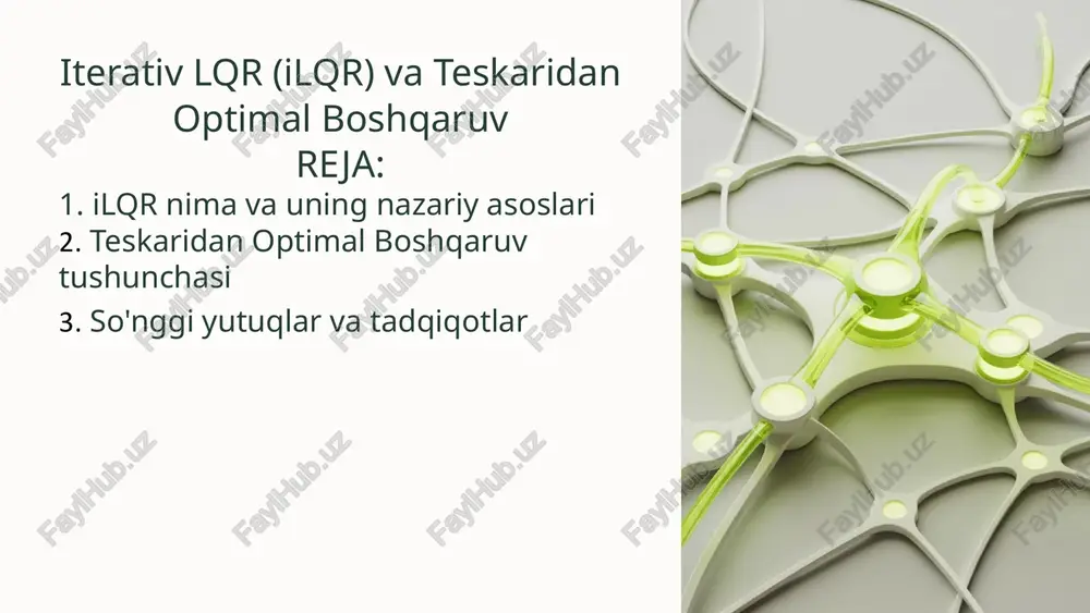 iterativ lqr (ilqr) va teskaridan optimalboshqaruv — PPTX
