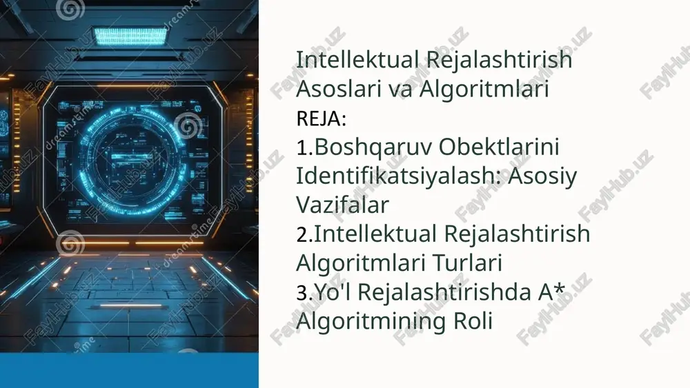 intellektual rejalashtirish asoslari va algoritmlari — PPTX