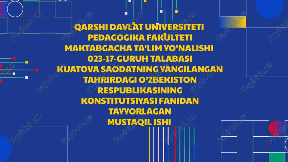 maktabgacha ta'lim yo'nalişi — PPTX