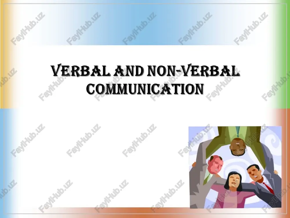 verbal and non-verbal communication — PPTX
