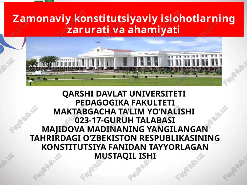 zamonaviy konstitutsiya — PPTX