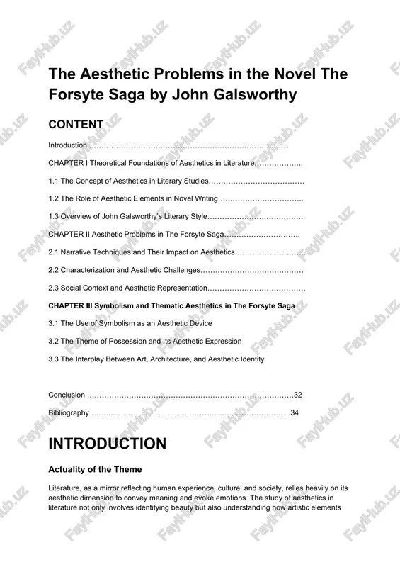 the forsyte saga by john galsworthy — DOCX