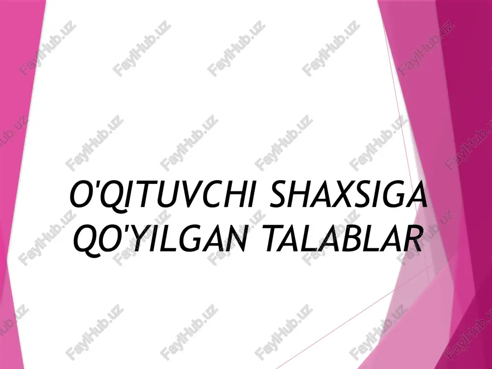 ta'lim to'g'risida — PPTX