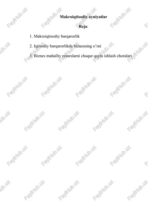 makroiqtisodiy ayniyatlar — DOCX