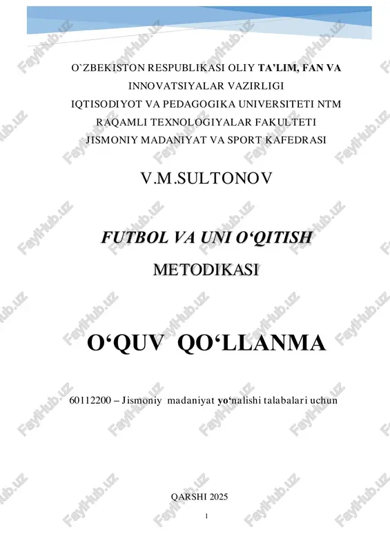 futbol va uni o‘qitish metodikasi — PDF