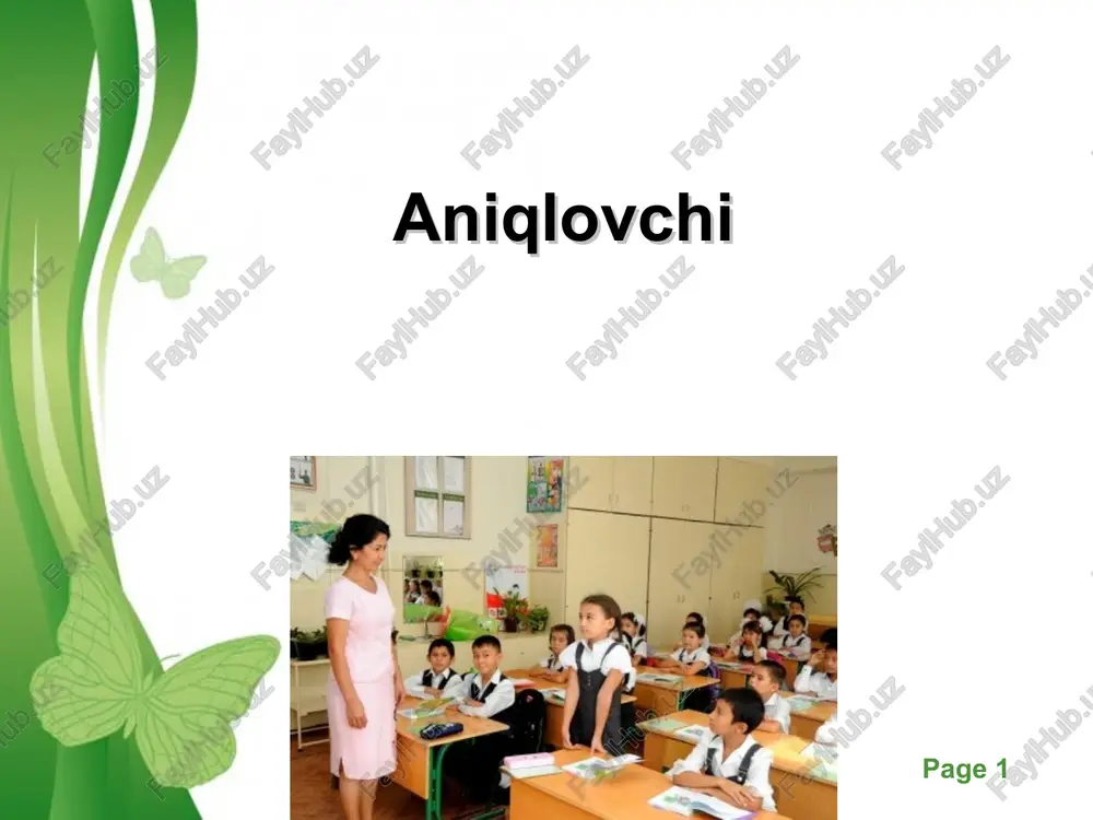 aniqlovchi — PPT