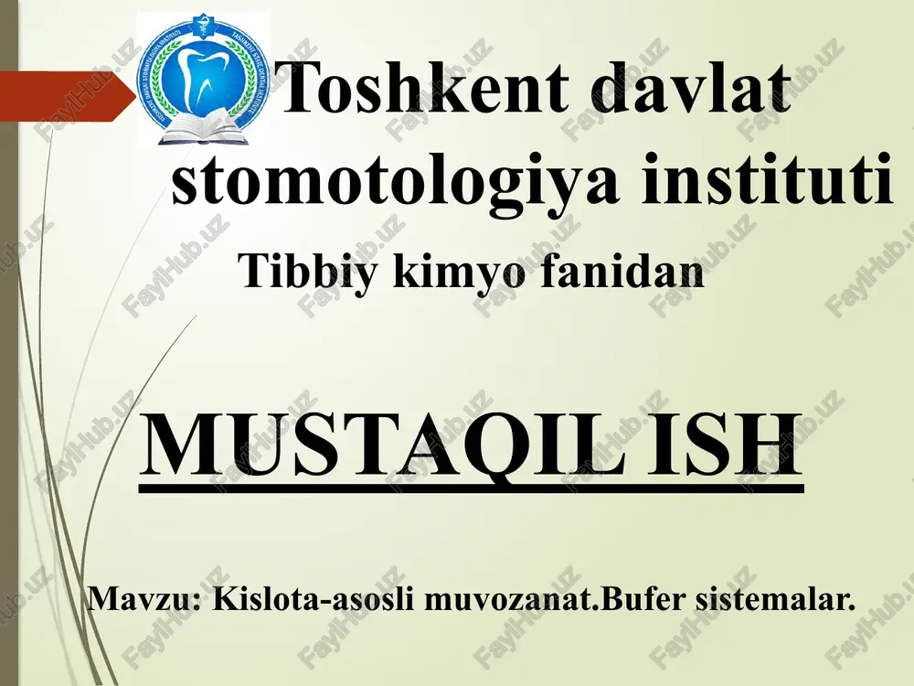 kislota-asosli muvozanat — PPTX