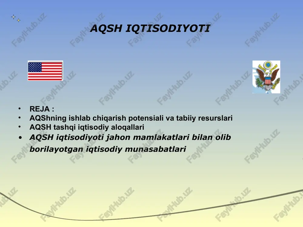 aqsh iqtisodiyoti — PPT