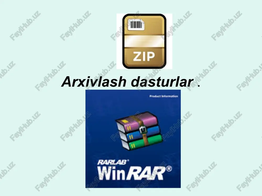 arxivlash dasturlar — PPT