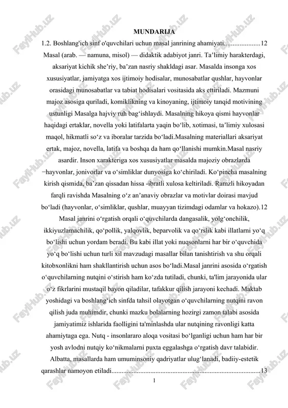 masal o‘rgatishning metodik yondashuvi — DOCX