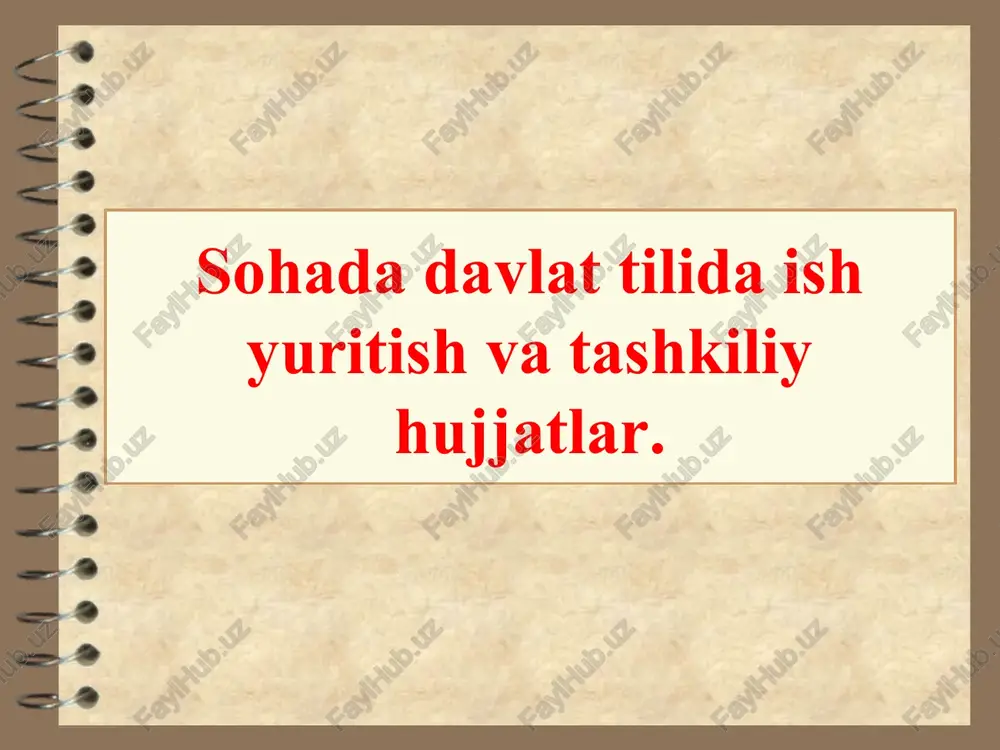 davlat tili — PPTX