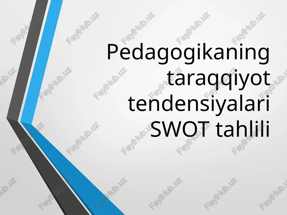 pedagogikaningtaraqqiyottendensiyalari — PPTX