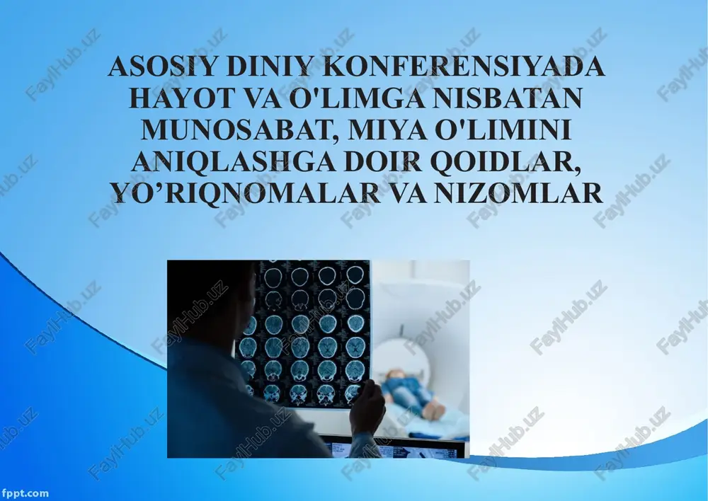 asosiy diniy konferensiyada — PPTX