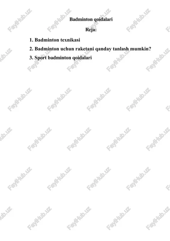 badminton qoidalari — DOCX
