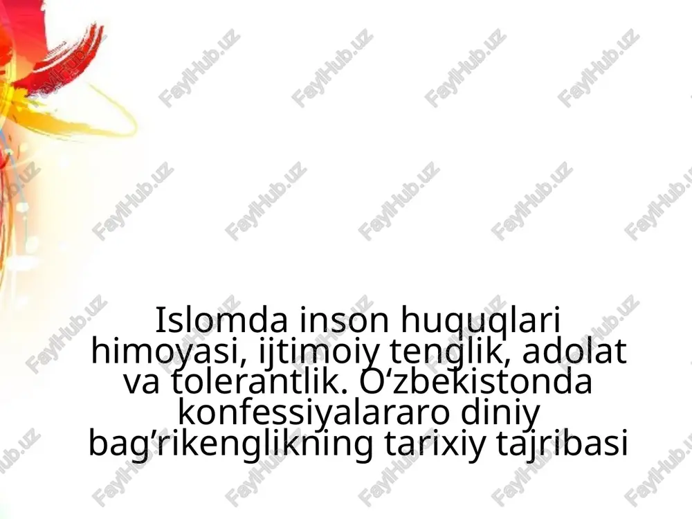 islomda inson huquqlari himoyasi — PPTX