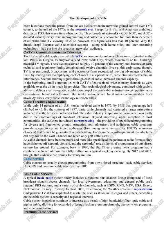 catv – community antenna television — DOCX