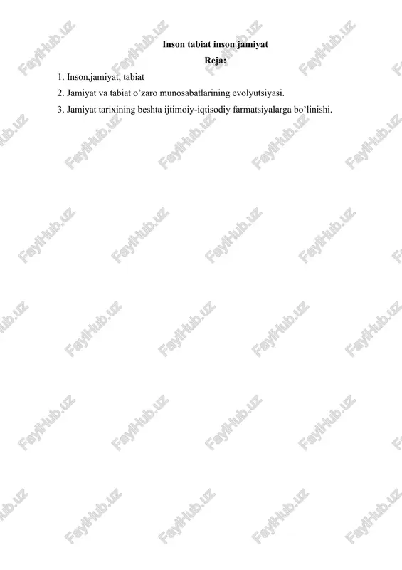 inson tabiat inson jamiyat — DOCX
