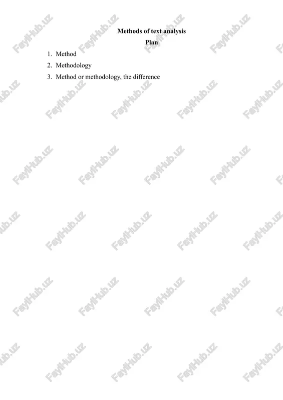 methods of text analysis — DOCX