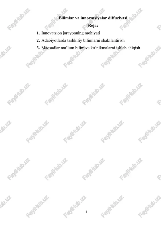 bilimlar va innovatsiyalar diffuziyasi — DOC