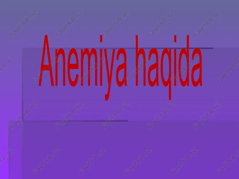 anemiya — PPTX