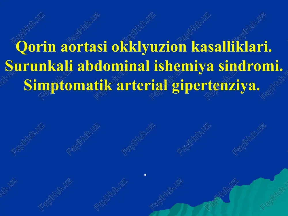 surunkali abdominal ishemiya sindromi (sais) — PPTX