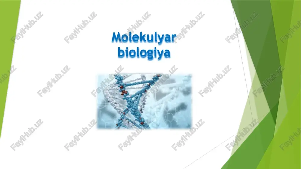 molekulyarbiologiya — PPTX