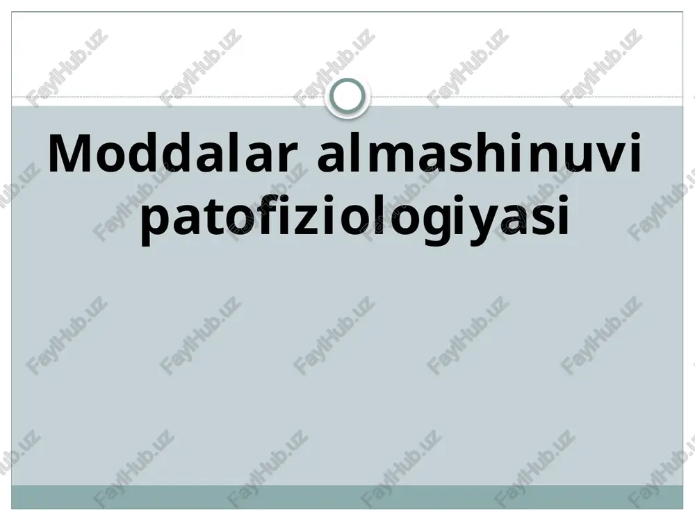 moddalaralmashinuvi patofiziologiyasi — PPTX