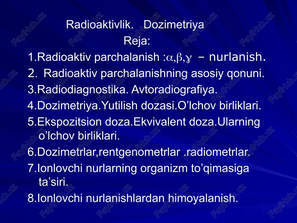 radioaktivlik.dozimetriya — PPTX